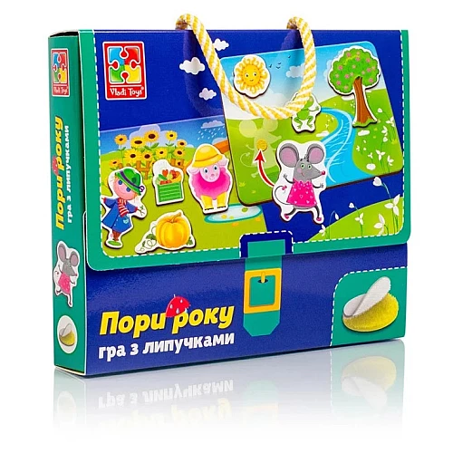 Развивающая игра с липучками Времена года Развивающая игра с липучками Времена года