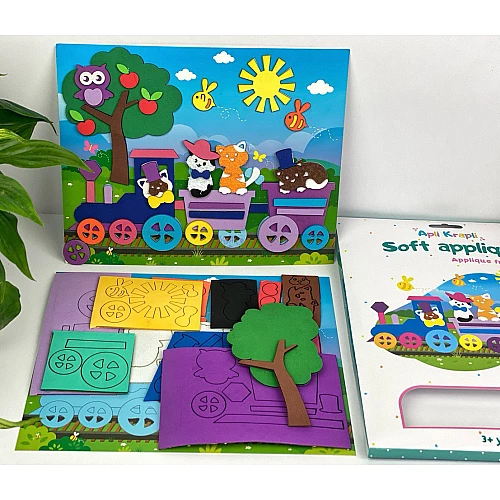 Набір для творчості м'яка аплікація Сім'я котиків