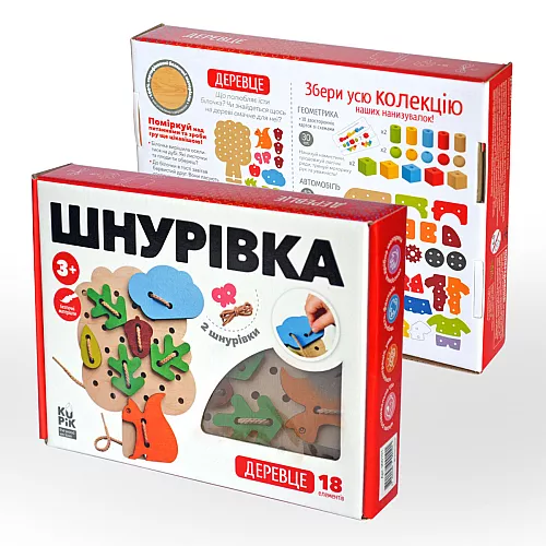Развивающая игрушка шнуровка Дерево (30 элементов) Развивающая игрушка шнуровка Дерево (30 элементов)
