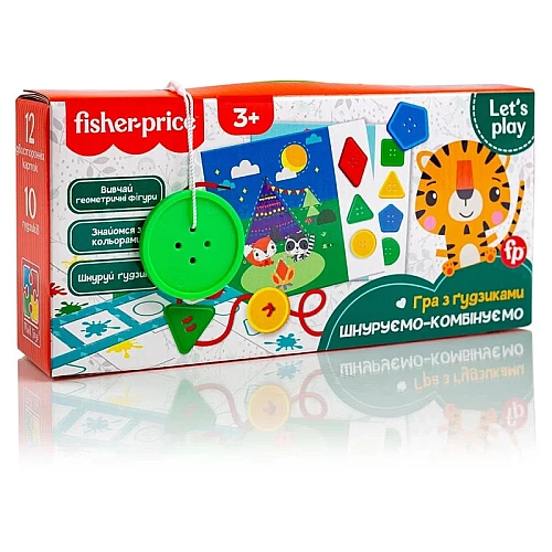 Розвиваюча гра Fisher-Price. Шнуруємо-комбінуємо Розвиваюча гра Fisher-Price. Шнуруємо-комбінуємо