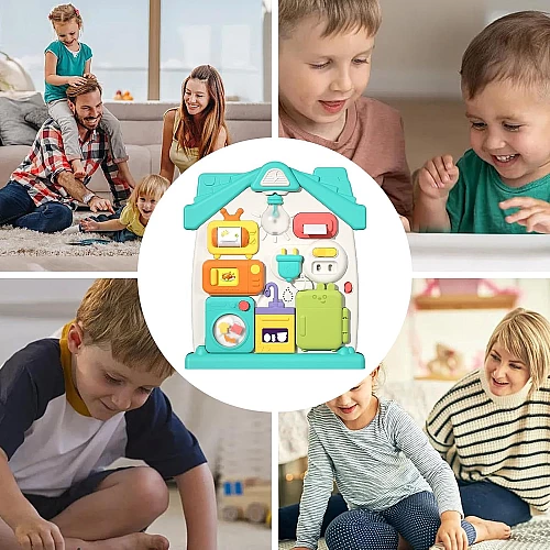 Развивающая игрушка сортер Бизиборд (звук / свет)