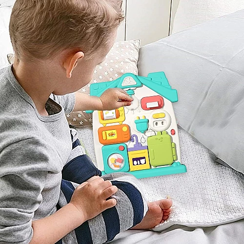 Развивающая игрушка сортер Бизиборд (звук / свет)