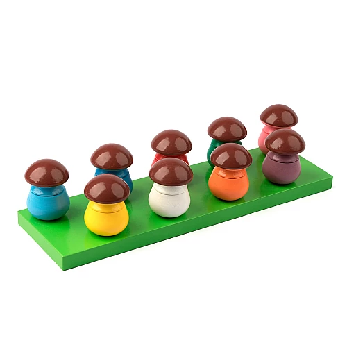 Развивающая игра сортер Монтессори Грибочки