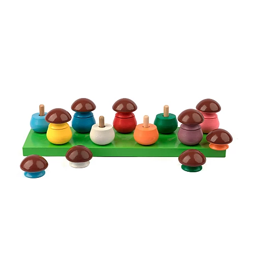 Развивающая игра сортер Монтессори Грибочки