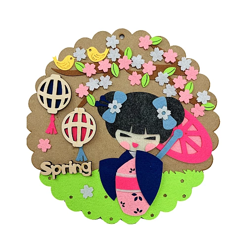 Набор для творчества аппликация из фетра Весна в Японии