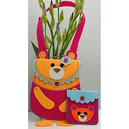 Набор для творчества сумка и кошелек из фетра Мишка