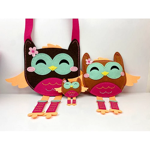 Набір для творчості сумка з фетру Сова (іграшка + брелок)