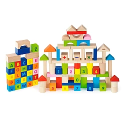 Будівельний набір Числа і алфавіт (100 шт) від Viga Toys