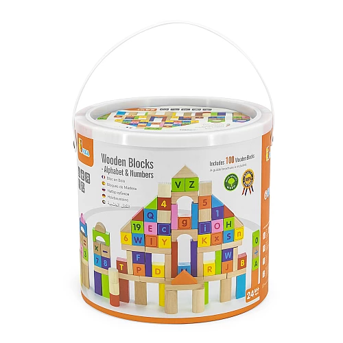 Будівельний набір Числа і алфавіт (100 шт) від Viga Toys