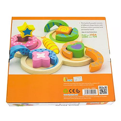 Развивающий набор пазл Бабочка от Viga Toys Развивающий набор пазл Бабочка от Viga Toys