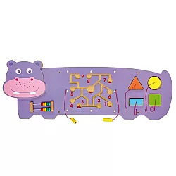 Развивающий бизиборд Бегемотик от Viga Toys