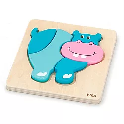 Развивающая игрушка пазл Бегемотик от Viga Toys
