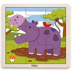 Развивающий пазл Бегемот от Viga Toys