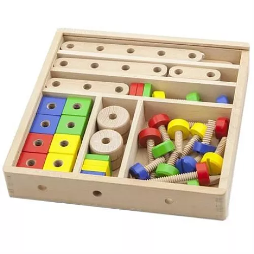 Строительный набор Цветной конструктор (53 детали) от Viga Toys Строительный набор Цветной конструктор (53 детали) от Viga Toys