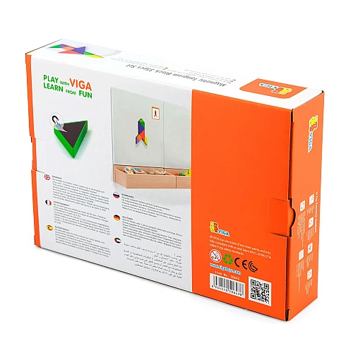 Розвиваючий набір магнітні геометричні блоки від Viga Toys