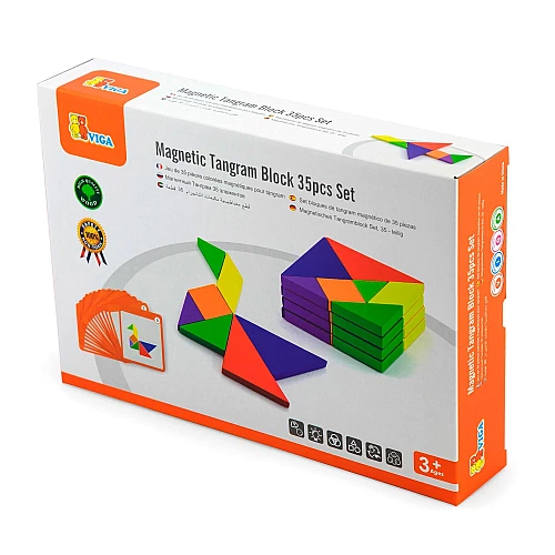 Розвиваючий набір магнітні геометричні блоки від Viga Toys