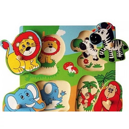 Розвиваючий пазл Дикі тварини від Viga Toys Розвиваючий пазл Дикі тварини від Viga Toys