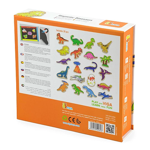 Розвиваючий магнітний набір Динозаври (20 шт) від Viga Toys