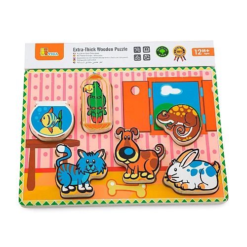 Розвиваючий набір пазл Домашні тварини від Viga Toys