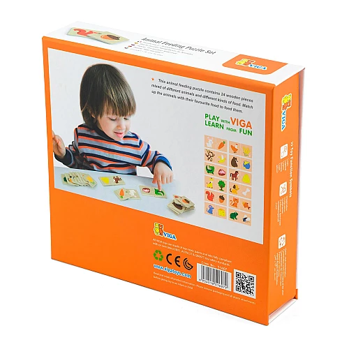 Развивающий набор пазлы Что едят животные (24 элемента) от Viga Toys