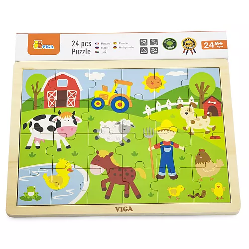 Розвиваючий пазл Ферма (24 елемента) від Viga Toys Розвиваючий пазл Ферма (24 елемента) від Viga Toys