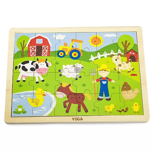 Розвиваючий пазл Ферма (24 елемента) від Viga Toys Розвиваючий пазл Ферма (24 елемента) від Viga Toys
