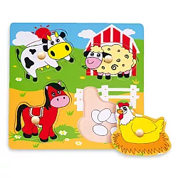 Развивающий пазл Ферма (4 элемента) от Viga Toys