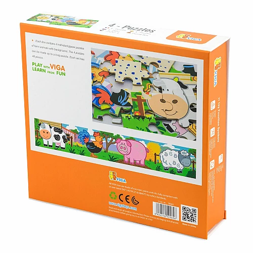 Розвиваючий набір пазли Ферма (48 елементів) від Viga Toys