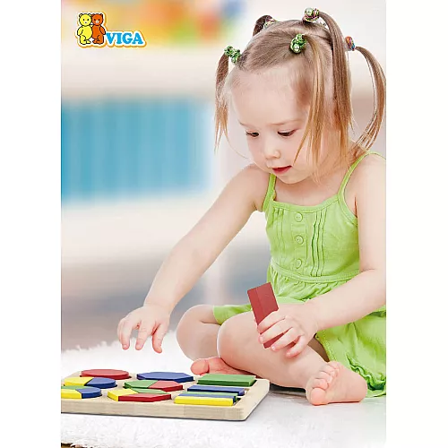Развивающий набор пазл Формы (18 элементов) от Viga Toys Развивающий набор пазл Формы (18 элементов) от Viga Toys