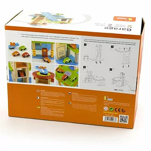 Розвиваючий набір Гараж з машинками від Viga Toys Розвиваючий набір Гараж з машинками від Viga Toys