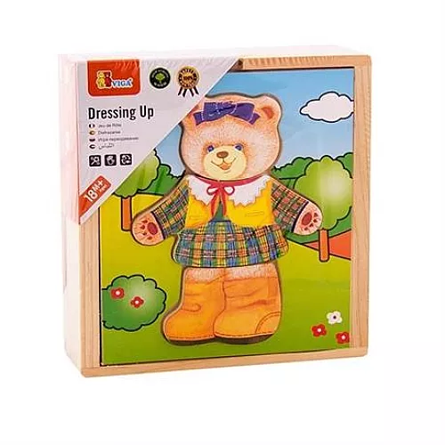 Развивающий набор Одеваем медведицу (18 деталей) от Viga Toys Развивающий набор Одеваем медведицу (18 деталей) от Viga Toys