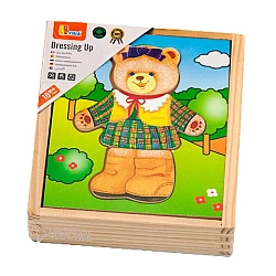 Розвиваючий набір Одягаємо ведмедицю (18 деталей) від Viga Toys