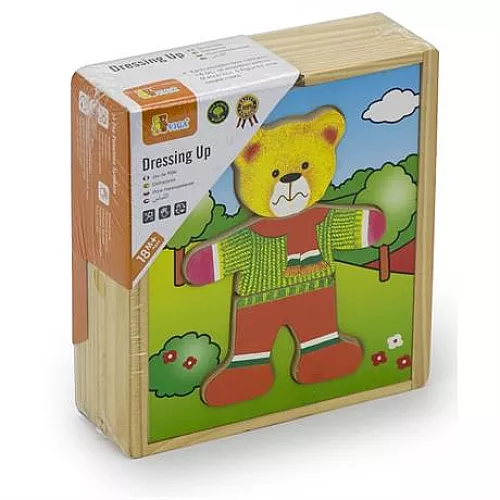Развивающий набор Одеваем медведя (18 деталей) от Viga Toys Развивающий набор Одеваем медведя (18 деталей) от Viga Toys