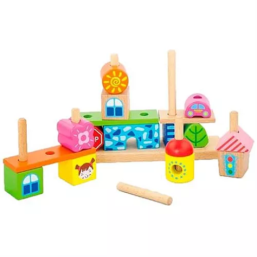 Развивающий набор кубиков Городок от Viga Toys Развивающий набор кубиков Городок от Viga Toys