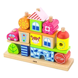 Развивающий набор кубиков Городок от Viga Toys