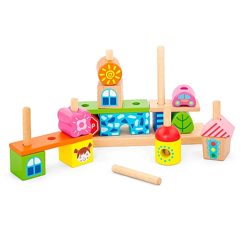 Развивающий набор кубиков Городок от Viga Toys