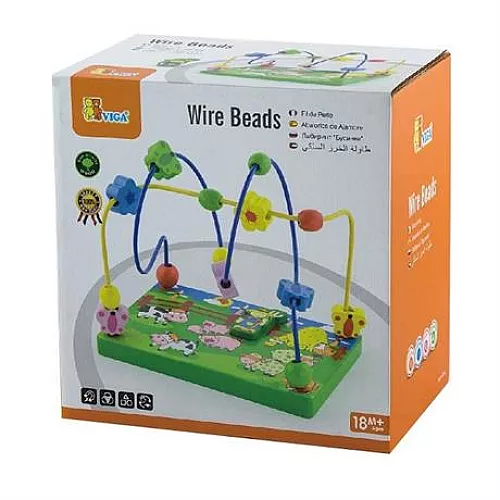 Развивающая игрушка проволочный лабиринт Ферма от Viga Toys Развивающая игрушка проволочный лабиринт Ферма от Viga Toys