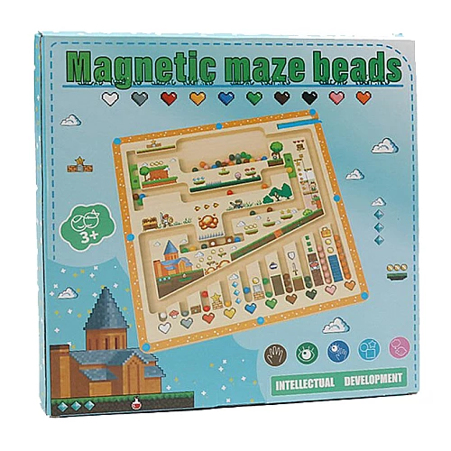 Дерев'яний магнітний лабіринт Маріо