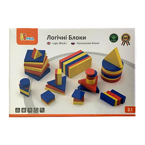 Розвиваючий набір Геометричні блоки від Viga Toys
