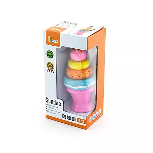 Розвиваючий набір Морозиво пірамідка Полуниця від Viga Toys Розвиваючий набір Морозиво пірамідка Полуниця від Viga Toys