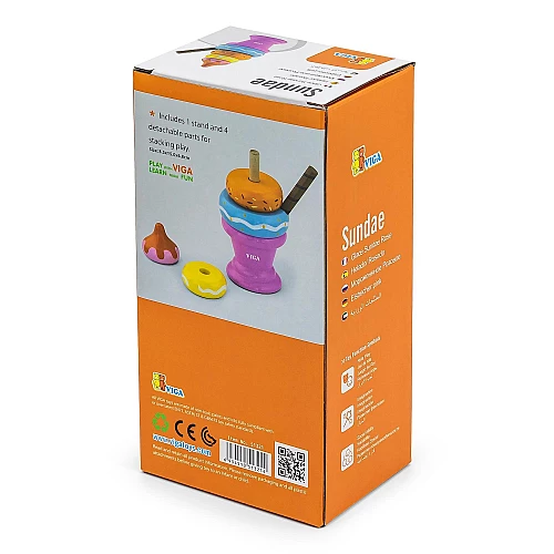 Развивающий набор Мороженное пирамидка Клубника от Viga Toys