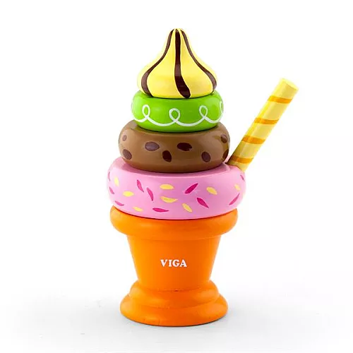 Розвиваючий набір Морозиво пірамідка від Viga Toys Розвиваючий набір Морозиво пірамідка від Viga Toys
