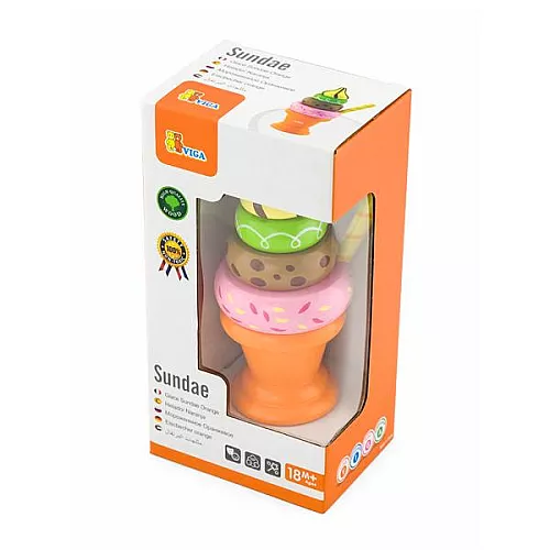 Розвиваючий набір Морозиво пірамідка від Viga Toys Розвиваючий набір Морозиво пірамідка від Viga Toys