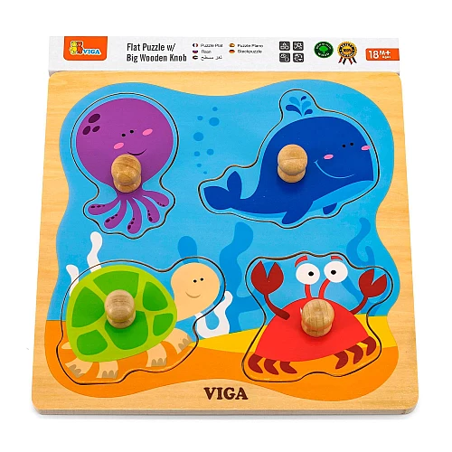 Развивающий пазл Морские обитатели от Viga Toys Развивающий пазл Морские обитатели от Viga Toys
