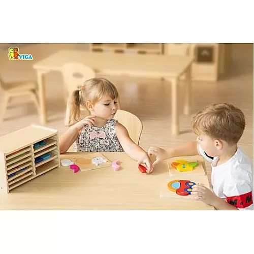 Развивающий набор Объемные пазлы (12 шт) от Viga Toys Развивающий набор Объемные пазлы (12 шт) от Viga Toys