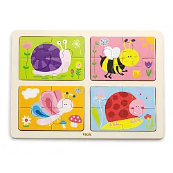 Розвиваючий пазл Комахи 4 в 1 від Viga Toys