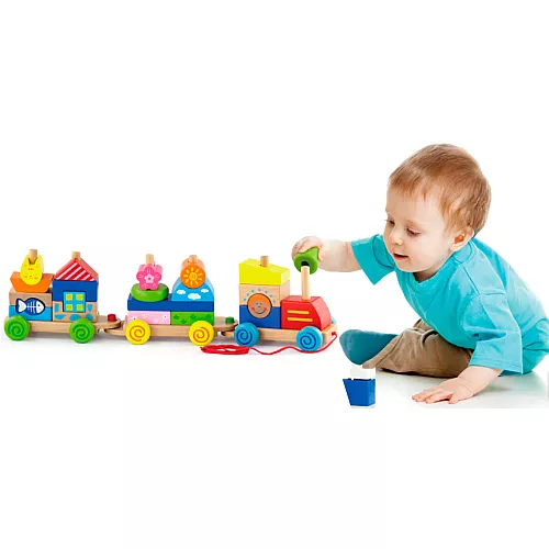 Розвиваючий конструктор каталка Паровозик від Viga Toys Розвиваючий конструктор каталка Паровозик від Viga Toys