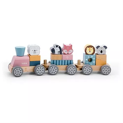 Развивающая игрушка Паровозик с животными от Viga Toys Развивающая игрушка Паровозик с животными от Viga Toys