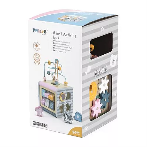 Розвиваючий інтерактивний Бізікуб 5-в-1 PolarB від Viga Toys Розвиваючий інтерактивний Бізікуб 5-в-1 PolarB від Viga Toys