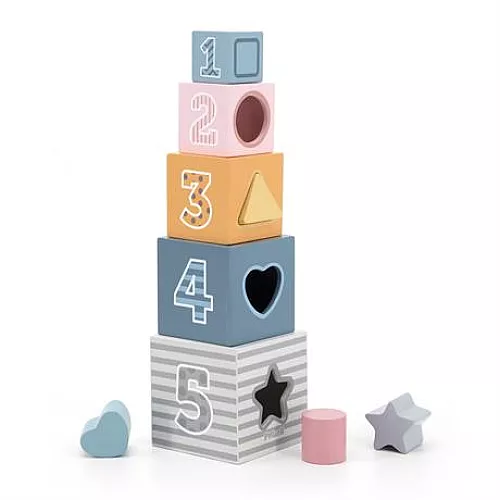 Развивающий набор сортер Кубики PolarB (9 деталей) от Viga Toys Развивающий набор сортер Кубики PolarB (9 деталей) от Viga Toys